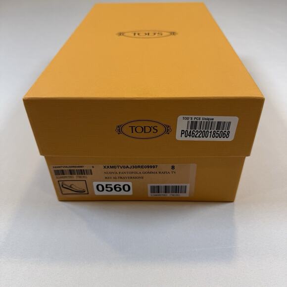 Tod’s NUOVA PANTOFOLA GOMMA RAFIA TV Loafer Size 8UK/9.5US New In Box MSRP $825